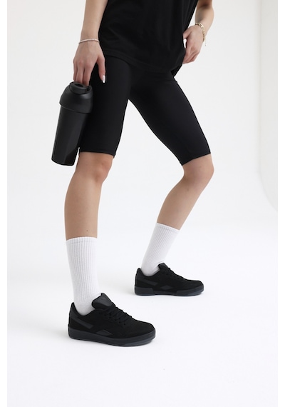 Tonny Black Rahat Kalıp Termo Taban Bağcıklı Spor Ayakkabı Unisex Siyah Ayakkabı Tba108