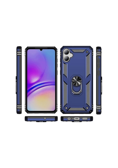 Galaxy Uyumlu A05 Kılıf Kamera Koruyucu Manyetik Standlı Tank Koruma Pazarplus Siyah