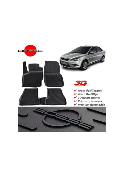 Ford Focus 2 Paspas 3D Havuzlu Sedan 2005 2010 Bosse Paspas
