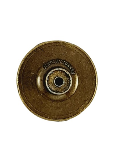 Porselen Düğme Kulp Metal Antiksarı Sarı Çiçek / 5 Adet A.Sarı