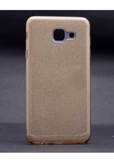 Galaxy Uyumlu J7 Max Kılıf Shining Simli Silikon Kılıf Gold