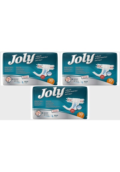Joly Belbantlı Large Büyük Boy Hasta Bezi 90 Adet 3x30 Paket L