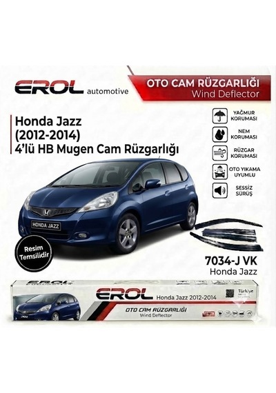 Honda Jazz 2012-2014 4'lü Hb Mugen Cam Rüzgarlığı