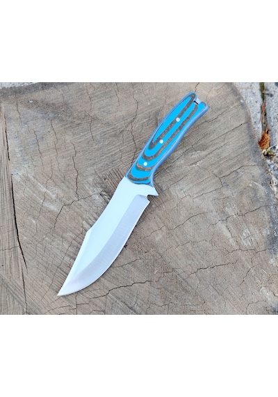 Av Bıçağı Bushcraft Avcı Bıçağı Kamp Bıçağı El Yapımı Hg-Bp08 Mavi