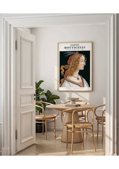 Çerçevesiz Poster Sandro Botticelli Genç Bir Kadının Portresi