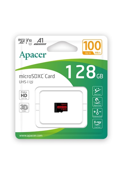 Apacer 128gb Microsd Hafıza Kartı R100mb/s Ap128gmcsx10ub-r