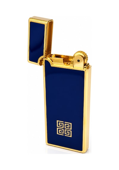 Premium Metal Gazlı Çakmak Gold Klasik Tasarım Lacivert