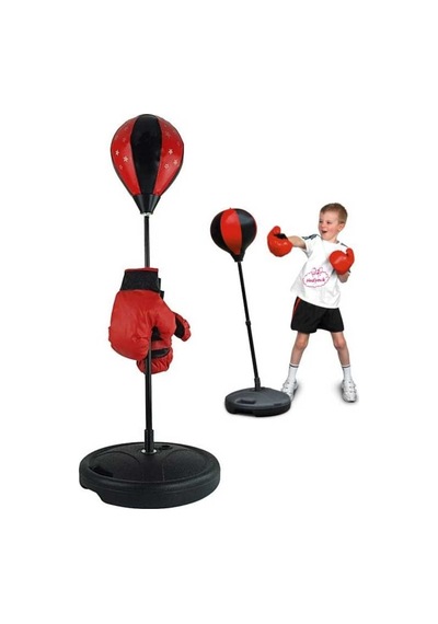 Beratsport Punchingball Standı Eldivenli Refleks Topu Boks Seti
