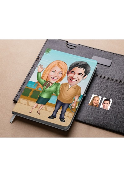 Bk Gift Kişiye Özel Sevgililer Karikatürlü Beyaz Defter-110 , Arkadaşa Hediye , Sevgiliye Hediye