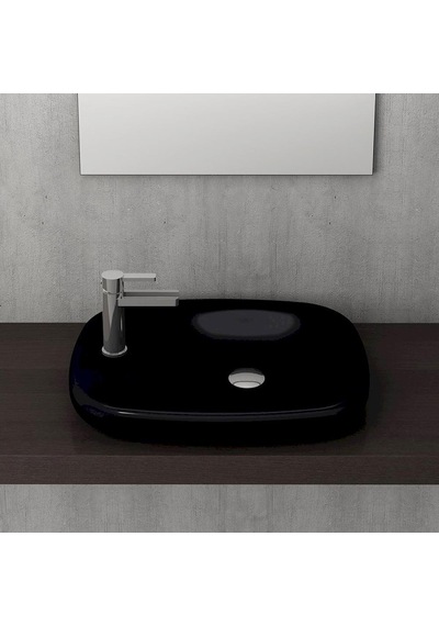 Bocchi Fenice Çanak Lavabo 54 cm Parlak Siyah 1489-005-0126