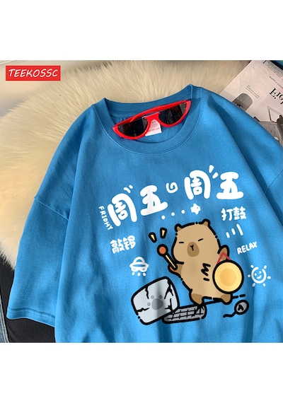 Noıssey Urban Pop Graphic Kadın Tişört Koleksiyonukod 5169 Bebe Mavi