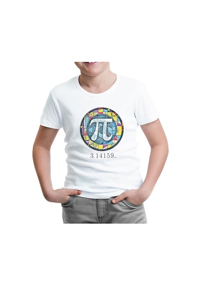 Lord Tshirt Matematik - Pi 15 Beyaz Çocuk Tshirt