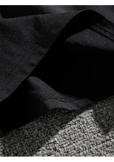 Erkek Tişört Dağ Grafikli Kısa Kollu Yazlık T-shirt - Siyah