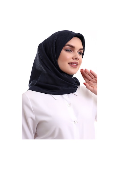 Kofra Desenli Baş Örtü - Siyah