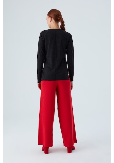 Peraluna Vanessa Pullover Merino Yünlü Yanları Yırtmaçlı Ince Kadın Triko Kazak Antrasit Melanj-antrasit Antrasit Peraluna Vanessa Pullover Merino Yünlü Yanları Yırtmaçlı Ince Kadın Triko Kazak Antrasit Melanj-antrasit Antrasit