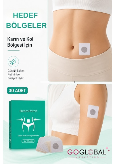 Doğal Bakım Bandı Kol Ve Karın Bölgesi İçin Yapışkan Bakım Bandı 30 Adet Günlük Kullanım