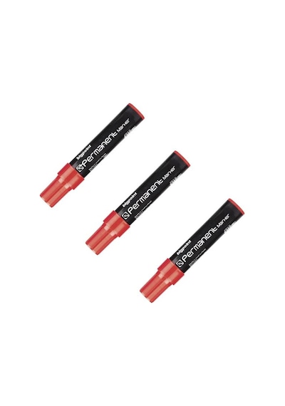 Bigpoint Permanent Markör Jumbo Kesik Uç Kırmızı 3lü Bp914 25 Kırmızı