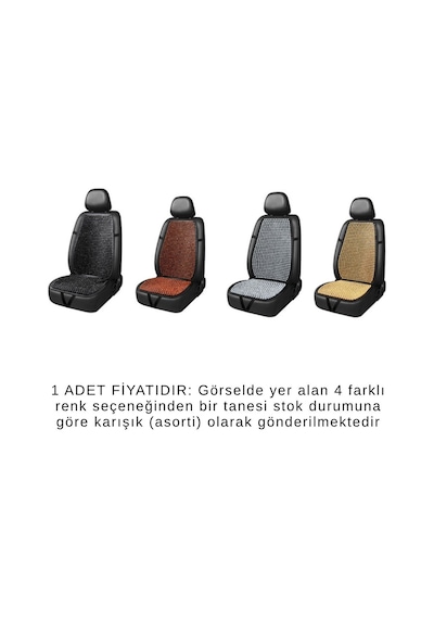Oto Minder Tam Boy Ahşap Boncuklu Araç Ofis Koltuk Minderi Rahat Ortopedik Konforlu Terletmez Oturma Aparatı Üniversal 1 Adet