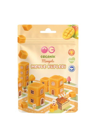 5'li Organik Mangolu Meyve Küpleri 5 X 30 Gr