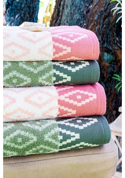 Özdilek Seam Havlu Set Pembe-yeşil Çok Renkli