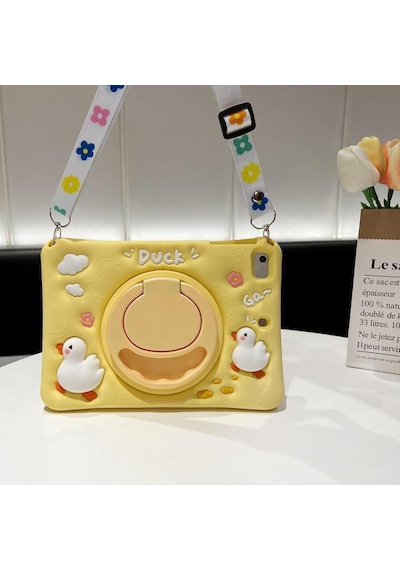 Samsung Galaxy Uyumlu Tab A9 Plus X210 X213 X215 X217 Kılıf Cute Dolls Standlı Eğlenceli 3d Karekterli Çocuk Kılıfı Kılıf