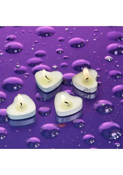 50 Adet Beyaz Kalpli Tea Light Mum Kalpli Beyaz Mum Kalpli Tealight Mum Yılbaşı Mumları Romantik Mum Beyaz