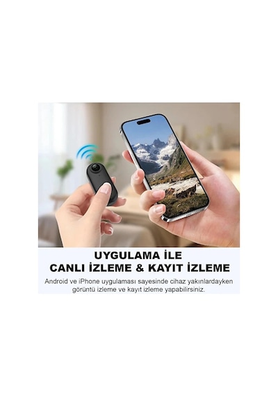 Mini Wıfı Aksiyon Kamerası 1080p Taşınabilir Vücut Kamerası Giyilebilir Video Kaydedici Siyah