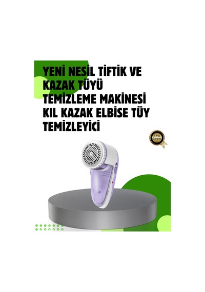 Pamuk Tiftik Tüy Temizleme Makinesi 5w 3 Bıçaklı Sistem Açık Gri