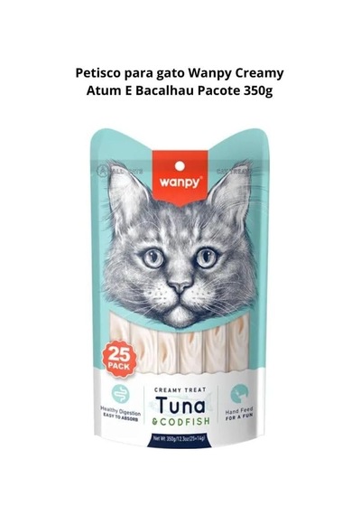 Wanpy Ton&amp Morina Balıklı Krema Kedi Ödülü 25x14 G