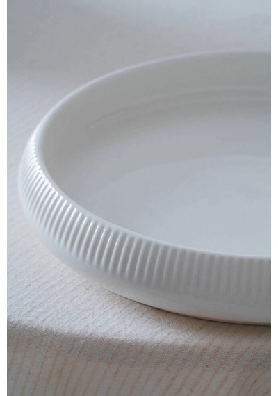 Acar Linea Porselen Beyaz Yuvarlak Tabak 6'lı 24 X 3.8 Cm