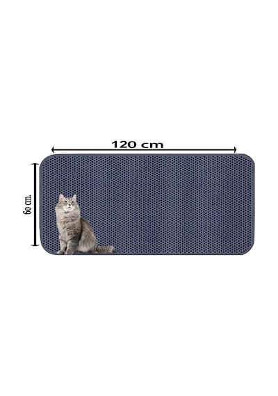 Aktunç Elekli Tuvalet Önü Kedi Kumu Paspası 60x120 Cm Gri