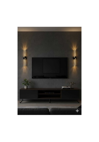 Bubbleflux Dubble Large 51 Cm Modern Tasarım Led Aplik - Duvar Lambası - Siyah - Elektrikli - Rgb Kumandalı Siyah Rgb Elektrikli Kumandalı
