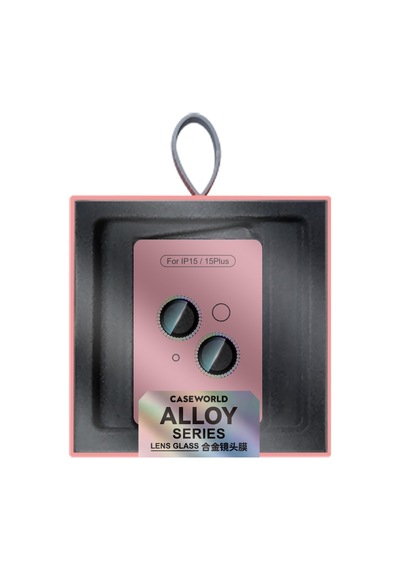 Apple Uyumlu iPhone 15 Plus Caseworld Alloy Sparkling Diamond Serisi Taşlı Lens Koruyucu Colorful