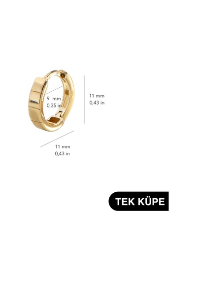 Goldkupe 14 Ayar Altın Tek Halka Küpe 0,56 Gr-6322