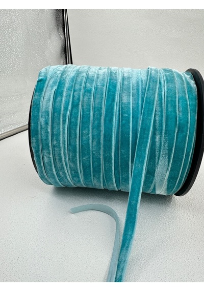 Paşateks- 1 Cm Düz Kadife-5 Metre -ki.yeşil