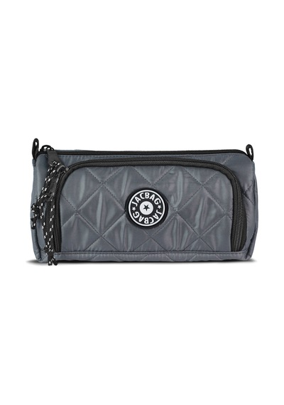 Jacbag Prime Xl Soft-çift Bölmeli Kapitone Kalemkutu Prime Xl Soft-gri renkli