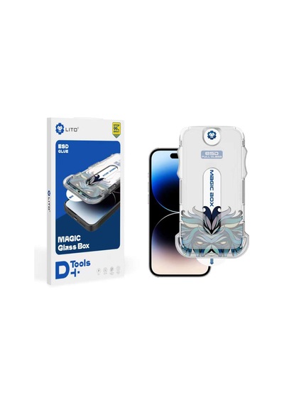 Lito D+ Uygulama Aparatlı Apple, Uyumlu iPhone 15 Plus Ekran Koruyucu