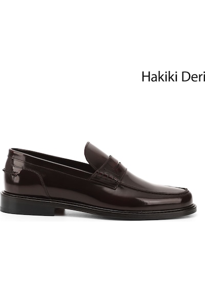 Gönderi(R) Gönderi R Bordo Açma Kösele Taban Hakiki Deri Loafer Ayakkabı Bordo