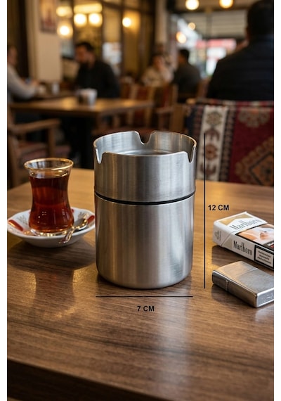Paslanmaz Oto Küllük Dekoratif Küllük Metal Küllük Kokusuz Küllük 3 Adet