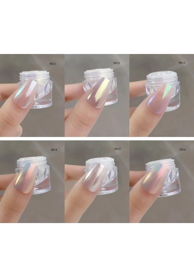 Nail Art Tırnak Süsleme İnci Tozu Sedefli Beyaz No:1