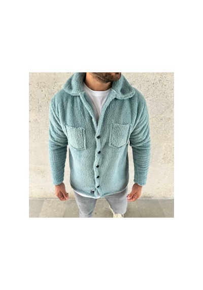 Butik İstanbul Erkek Pelüş Polar Hırka Gömlek Yakalı İlik Düğmeli Göğüs Cepli Yumuşak - Bebe Mavisi Butik İstanbul Erkek Pelüş Polar Hırka Gömlek Yakalı İlik Düğmeli Göğüs Cepli Yumuşak - Bebe Mavisi