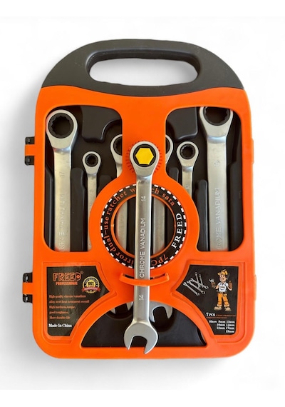 Melzohome 7 Parça Cırcır Anahtar Seti Cırcır Set 8 19mm