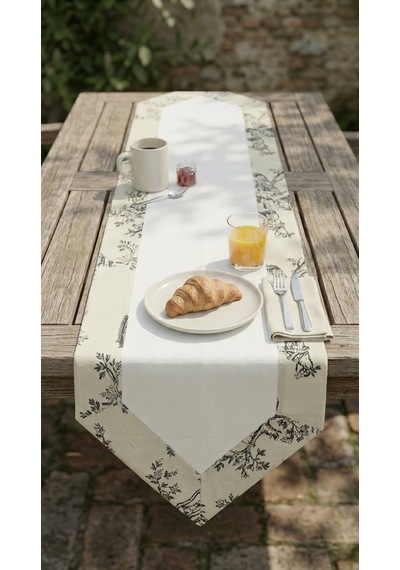 Toilea Charcoal Panel Runner Çok Renkli