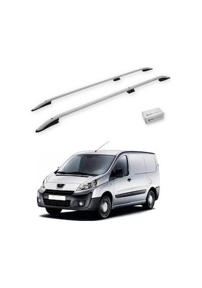 Turtle Peugeot Tepee Expert Mk2 2006-2016 / Uzun Şasi Tavan Çıtası Crown Gri