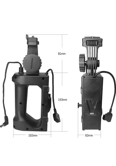Yongnuo Ynlux100 Yn150 Uyumlu V-mount Batarya Tutacağı