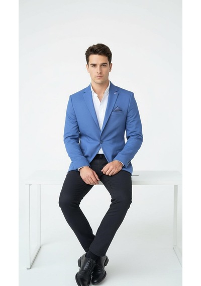 Plus Scorpion Erkek Slim Fit Blazer Ceket Açık İndigo Tek Düğmeli Şık Günlük & Ofis Kombinleri İçin Tam Astar Indıgo Plus Scorpion Erkek Slim Fit Blazer Ceket Açık İndigo Tek Düğmeli Şık Günlük & Ofis Kombinleri İçin Tam Astar Indıgo