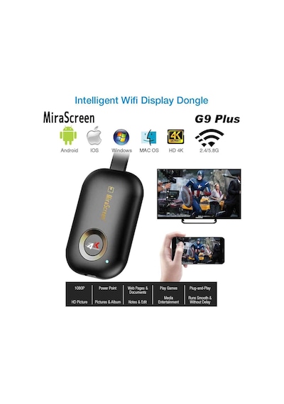 Mirascreen G9 Plus 1080P + 4K Uhd Görüntü Aktarım Cihazı 2020
