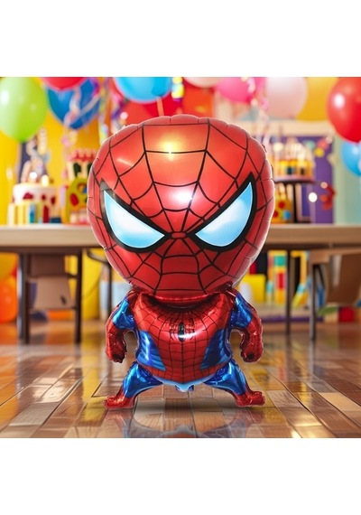 70 X 44 Cm Folyo Balon Spider - Helyuma Uyumlu Parti Ve Doğum Günü Balonu Çok Renkli