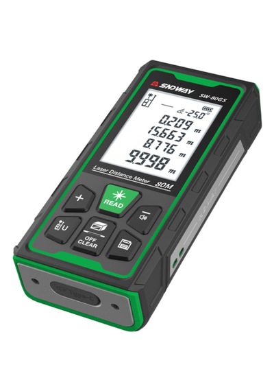 Sndway Sw-80gs Yeşil Lazerli 80 Metre Lazermetre Şarjlı Ve Ip68 Korumalı