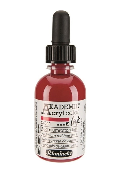 Schmincke : Akademie Akrilik Mürekkep : 50 Ml : 341 Cadmium Red Hue Dark